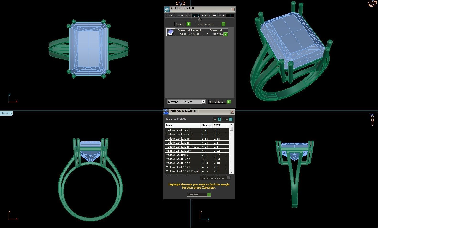 Women Solitaire Ring 3dm STL OBJ FBX Renders Details 3D print model_3