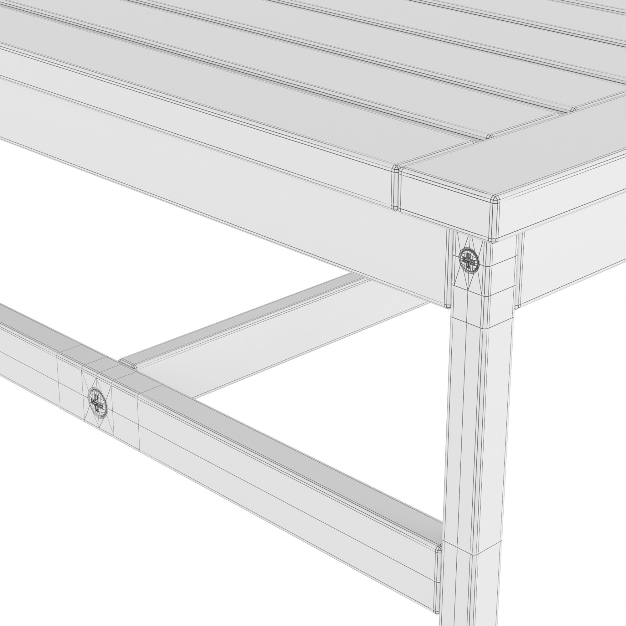 Side Table Mahono 3D model_3