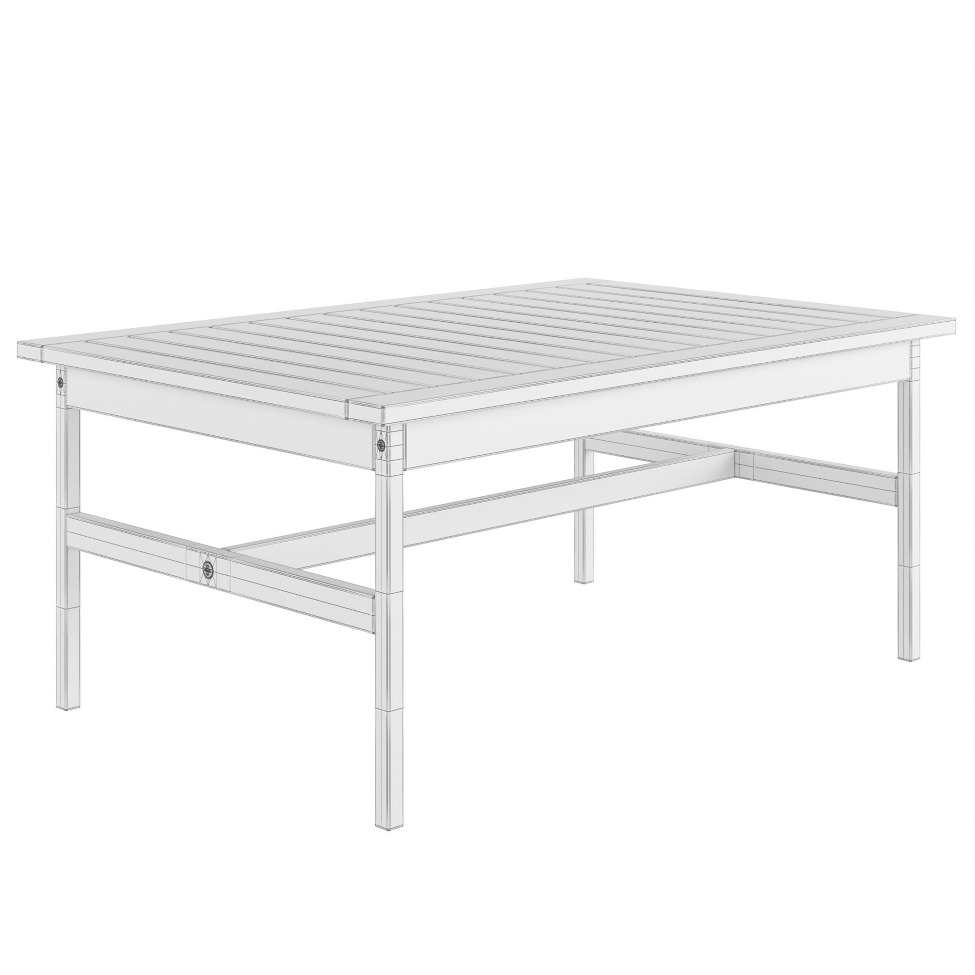 Side Table Mahono 3D model_1