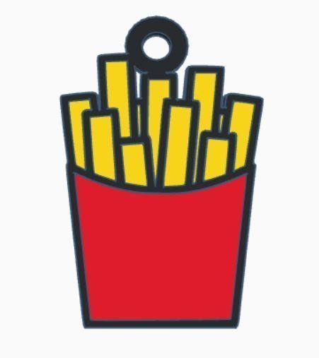 Llaveros Fast Food - Hamburguesa taco pollo papas fritas gaseosa 3D print model_3