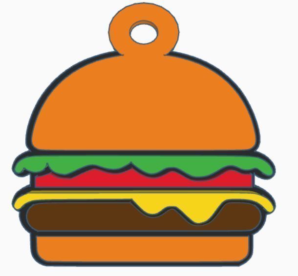 Llaveros Fast Food - Hamburguesa taco pollo papas fritas gaseosa 3D print model_2