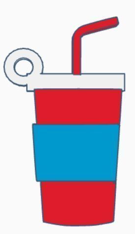 Llaveros Fast Food - Hamburguesa taco pollo papas fritas gaseosa 3D print model_1