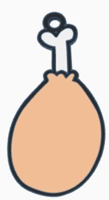 Llaveros Fast Food - Hamburguesa taco pollo papas fritas gaseosa 3D print model_4