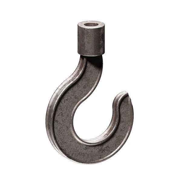 Rusty Crane Hook 3D model_1