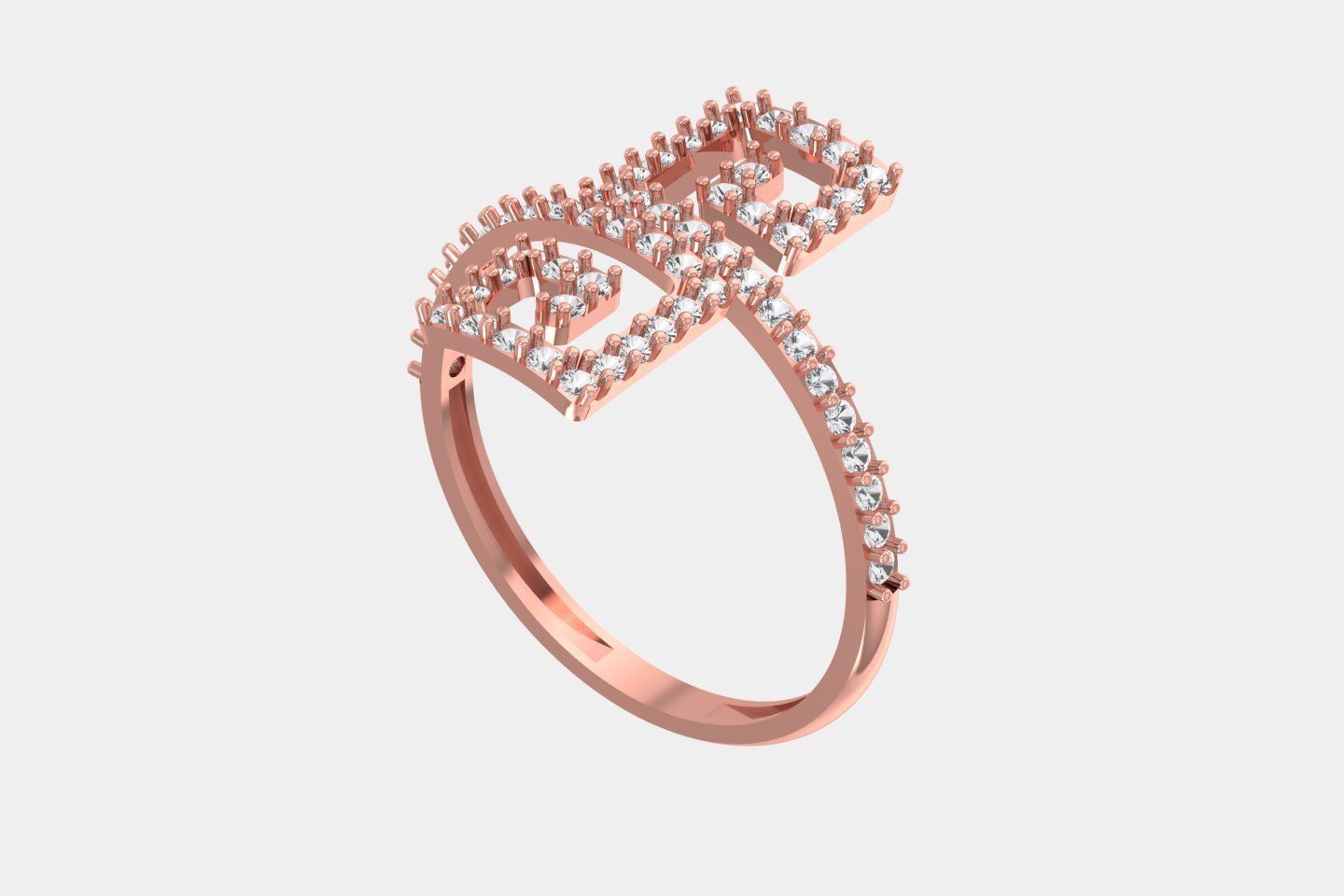 Women Rings 3dm STL OBJ FBX Renders Details 3D print model_2