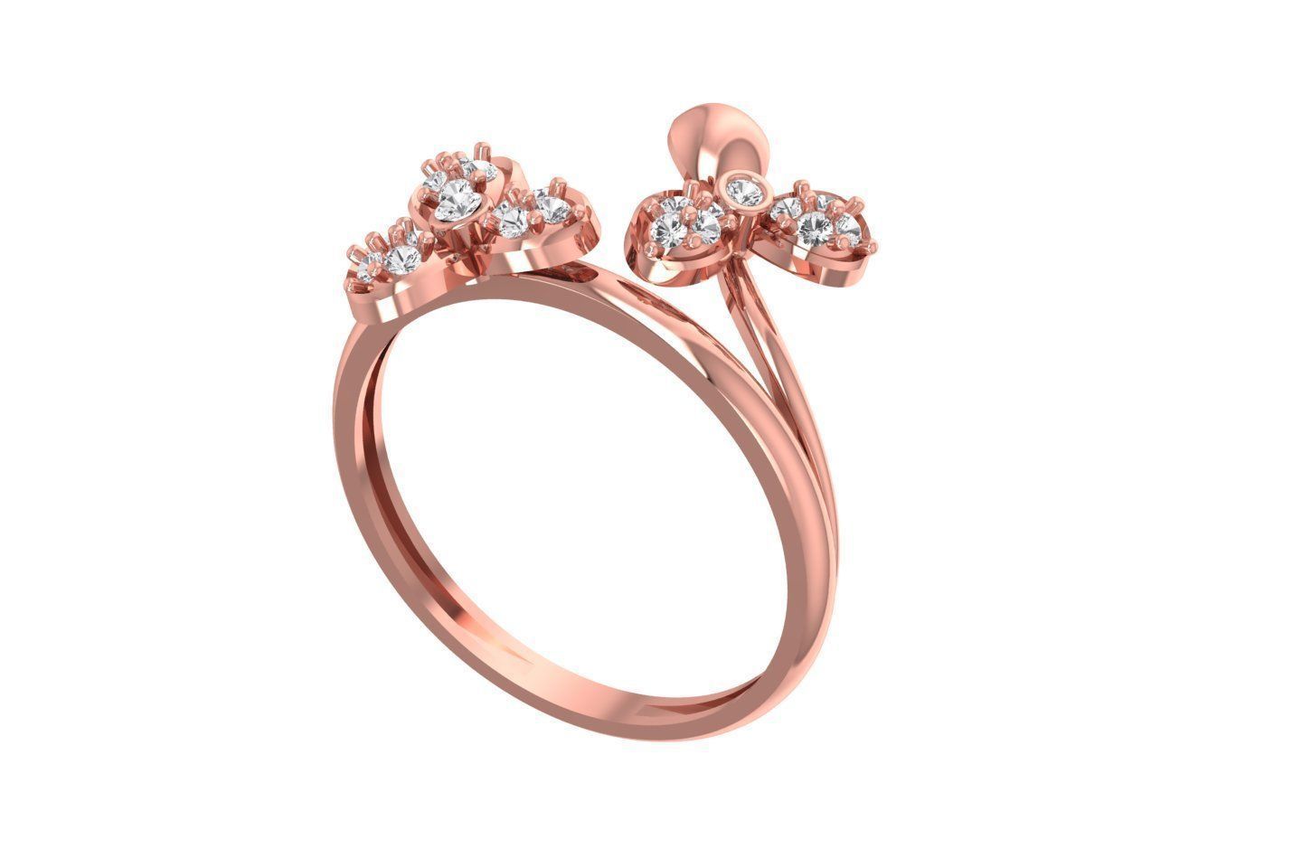 Women Rings 3dm STL OBJ FBX Renders Details 3D print model_1