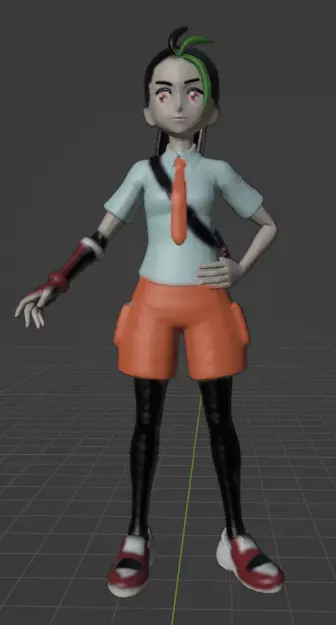 Nemona pokemon trainer  3D print model_0
