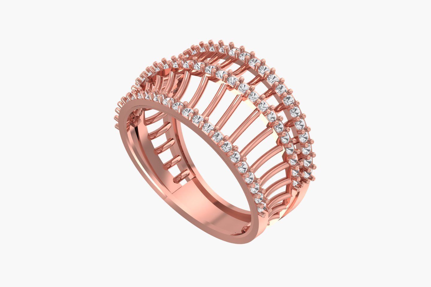 Women Rings 3dm STL OBJ FBX Renders Details 3D print model_1
