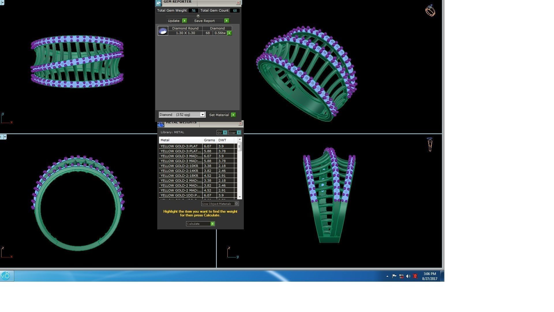 Women Rings 3dm STL OBJ FBX Renders Details 3D print model_3