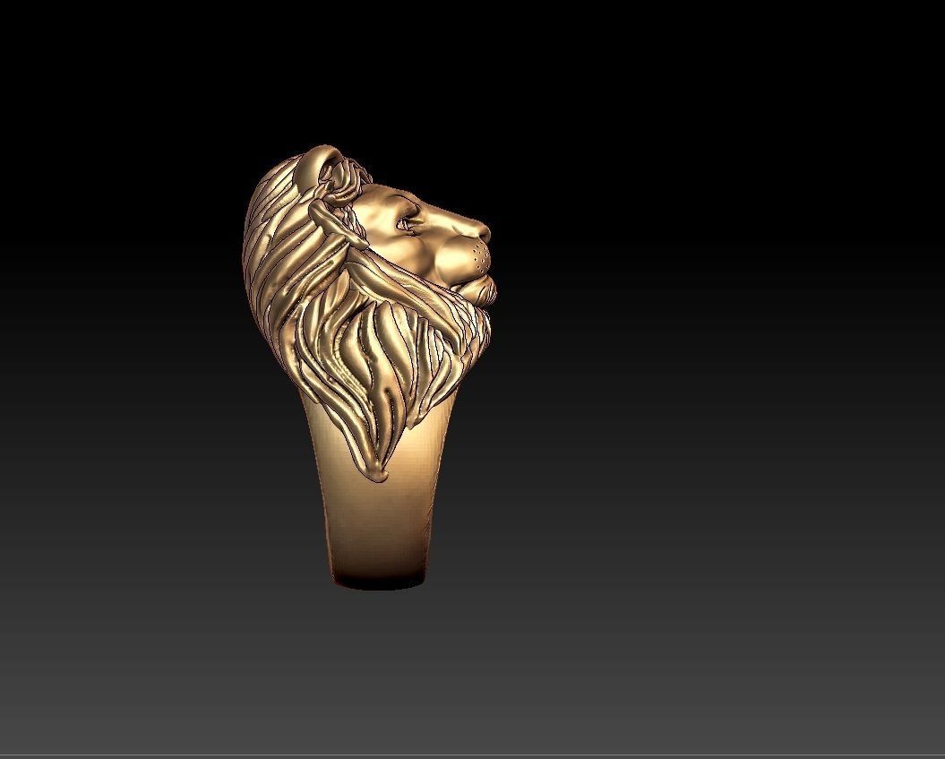 LION RING 3D print model_8