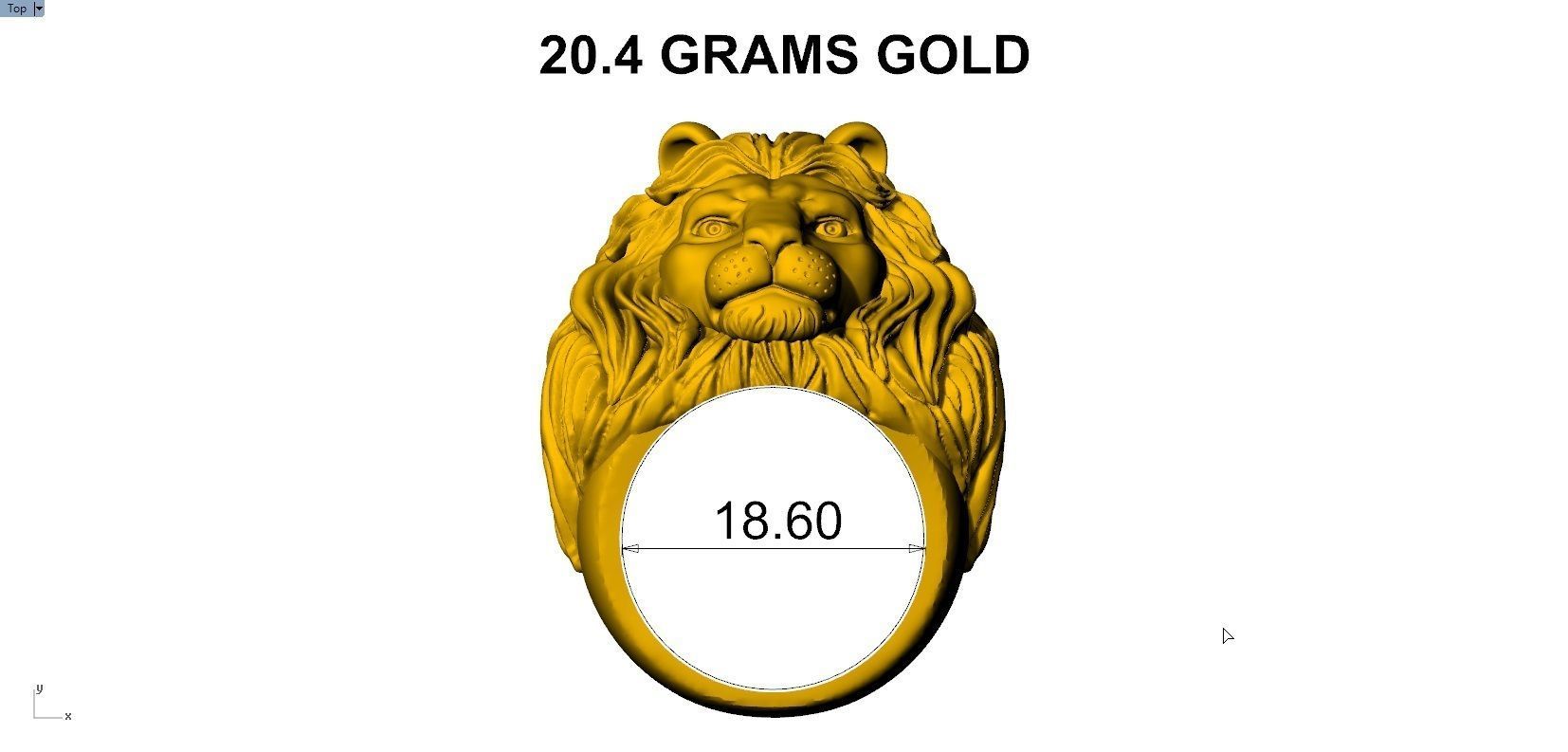 LION RING 3D print model_1