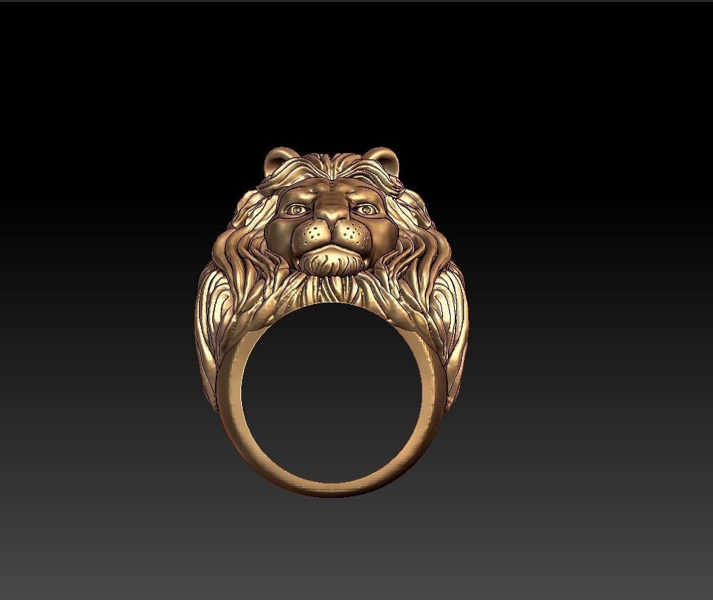 LION RING 3D print model_5