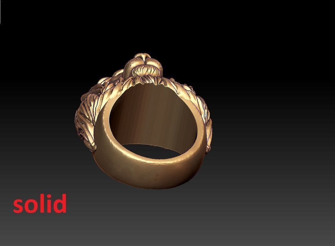 LION RING 3D print model_10