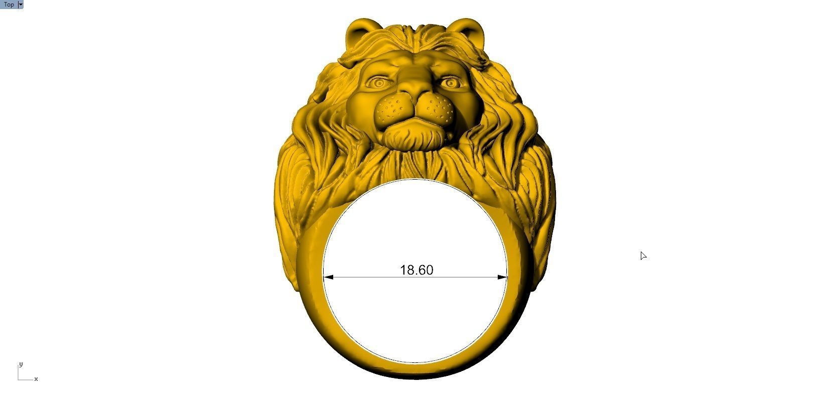 LION RING 3D print model_12