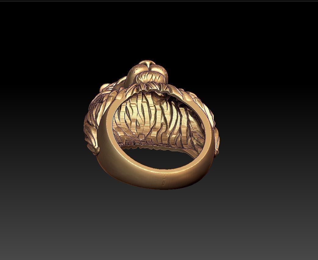 LION RING 3D print model_9