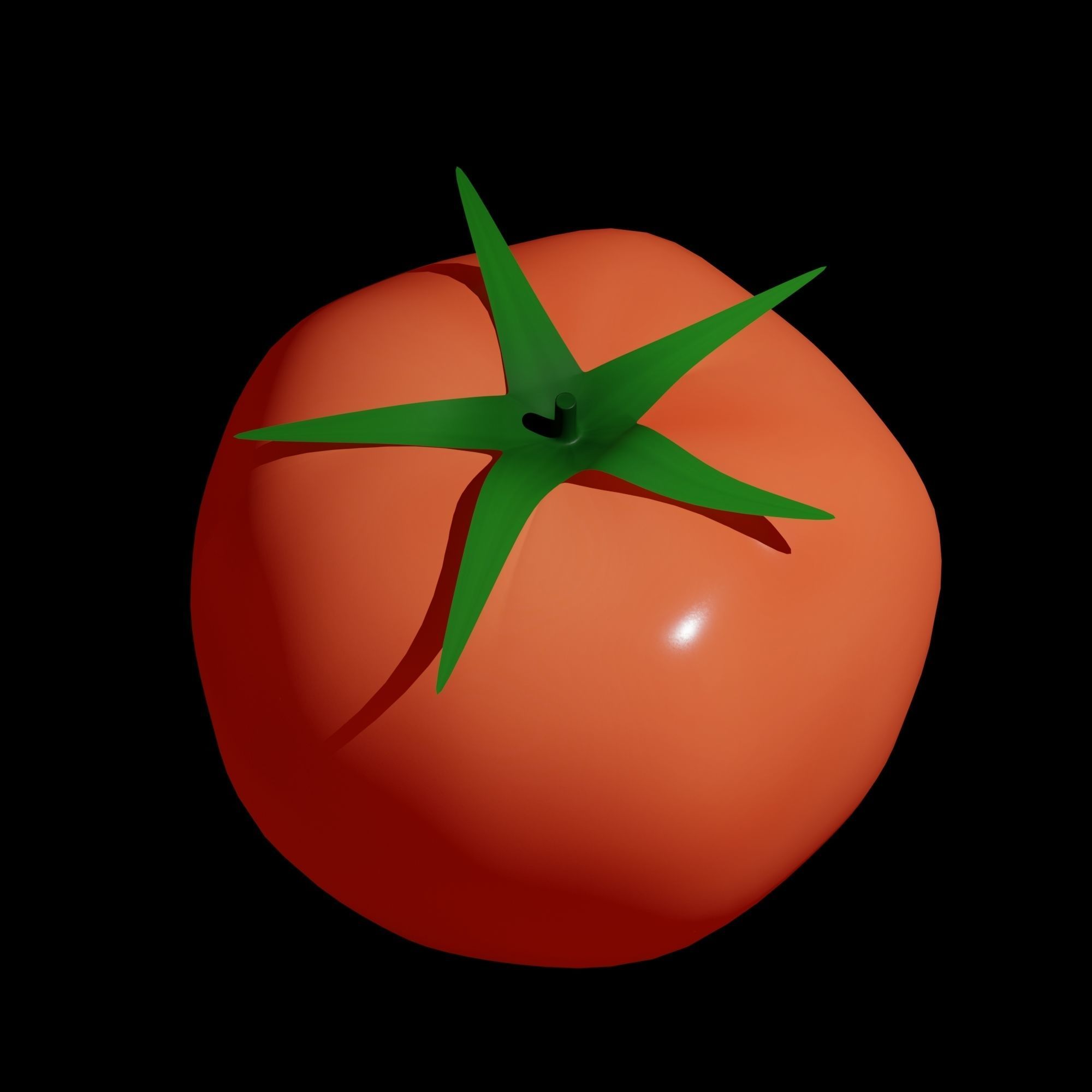 A Tomato Free low-poly 3D model_1