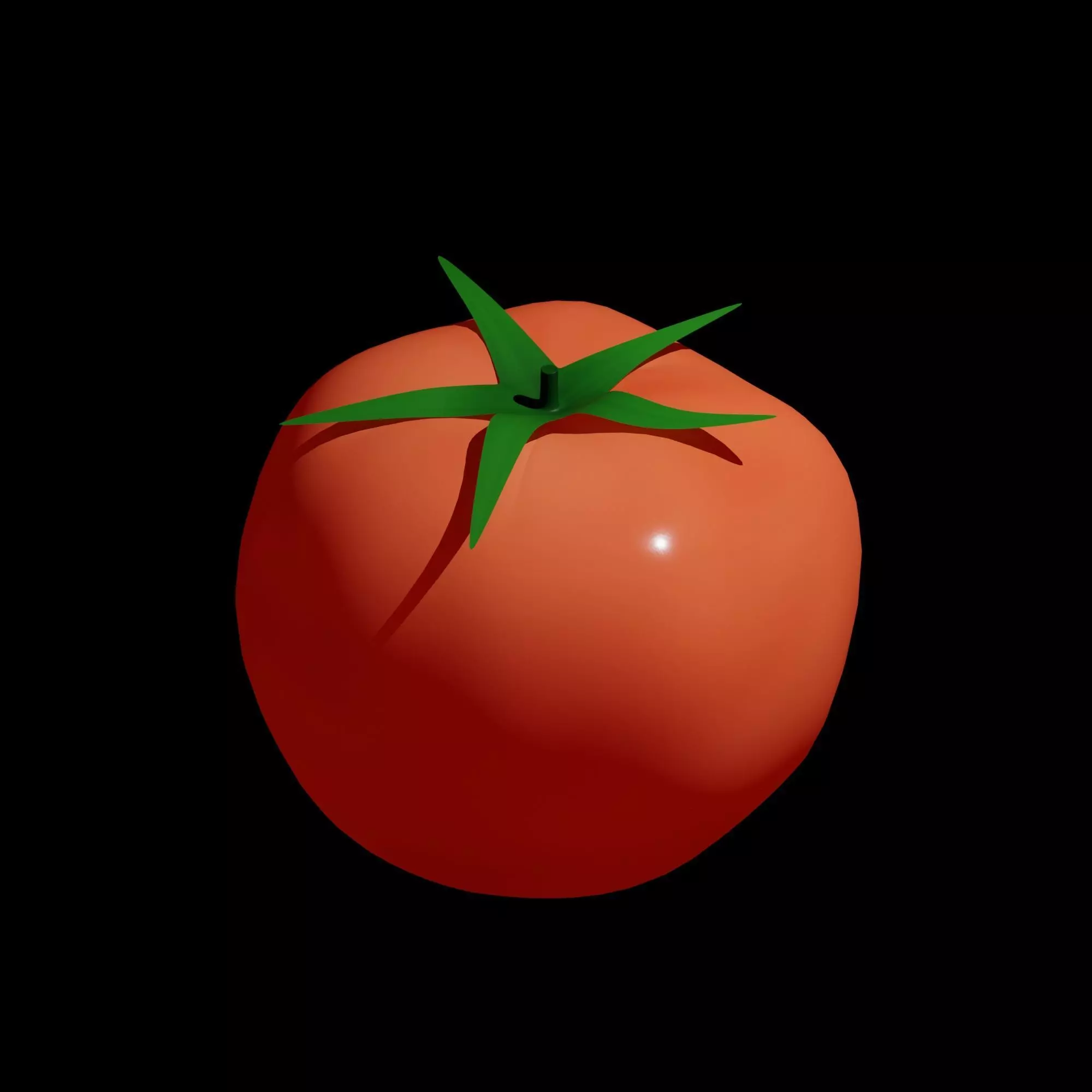 A Tomato Free low-poly 3D model_0