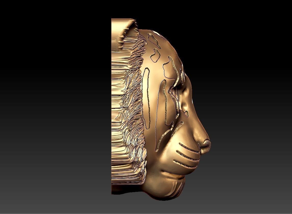 TIGER PENDENT  3D print model_4