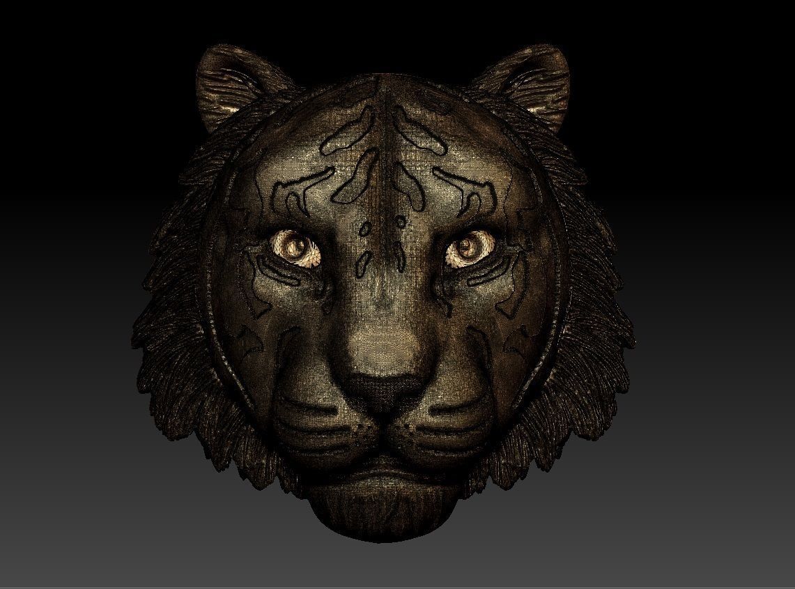 TIGER PENDENT  3D print model_5