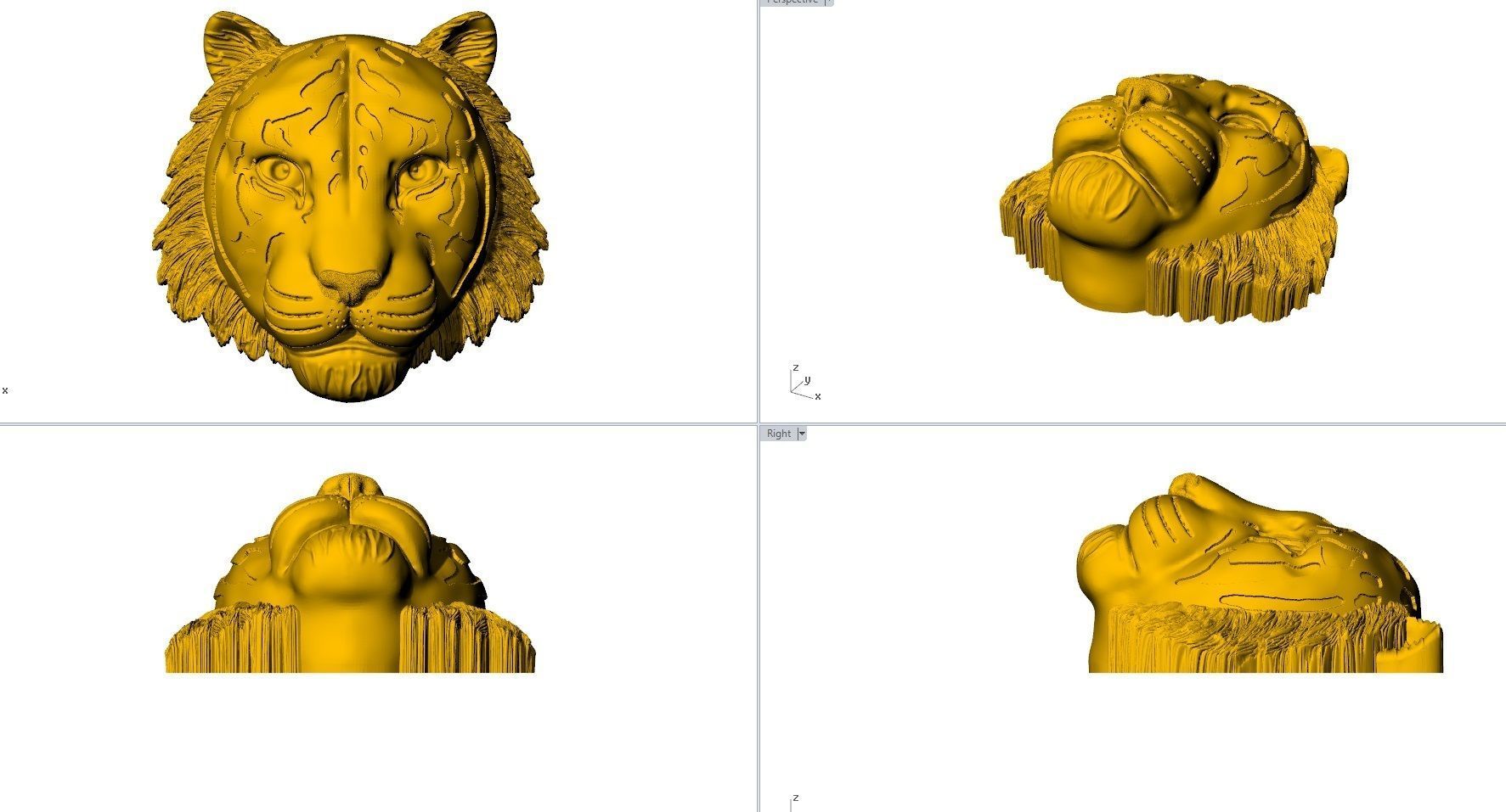 TIGER PENDENT  3D print model_1