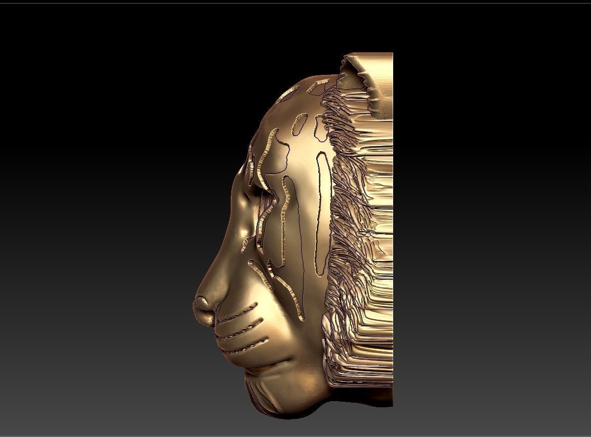 TIGER PENDENT  3D print model_2