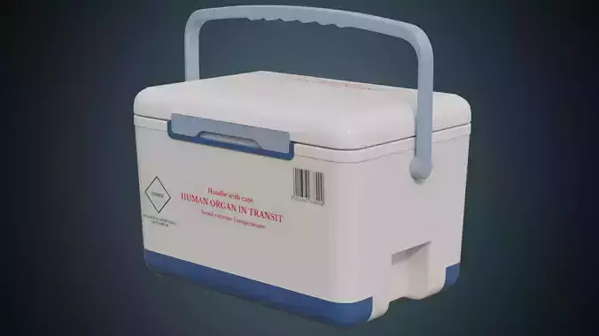 Organ Transplant Cooler 1A  Low-poly 3D model