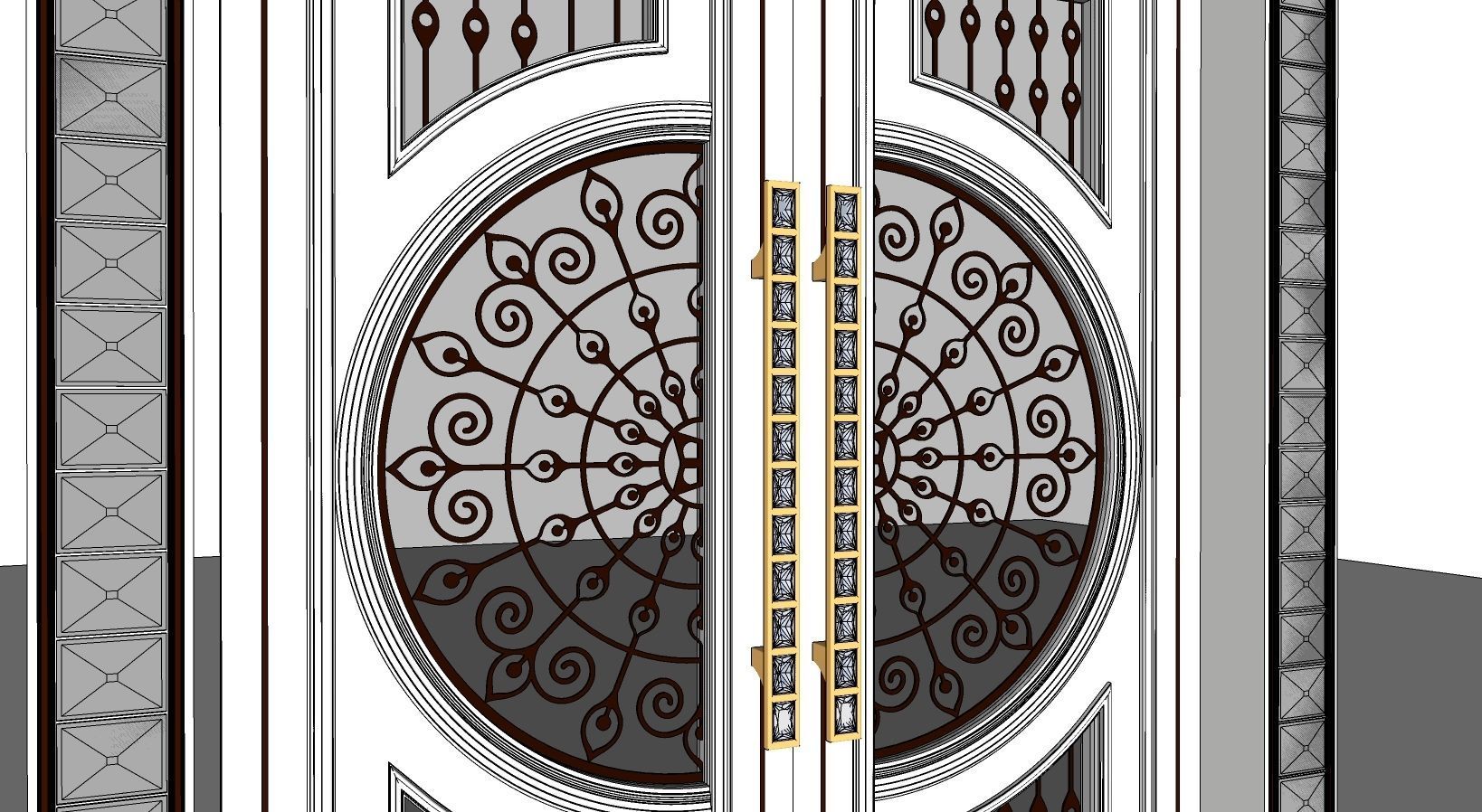 Vintage door 3D model_1