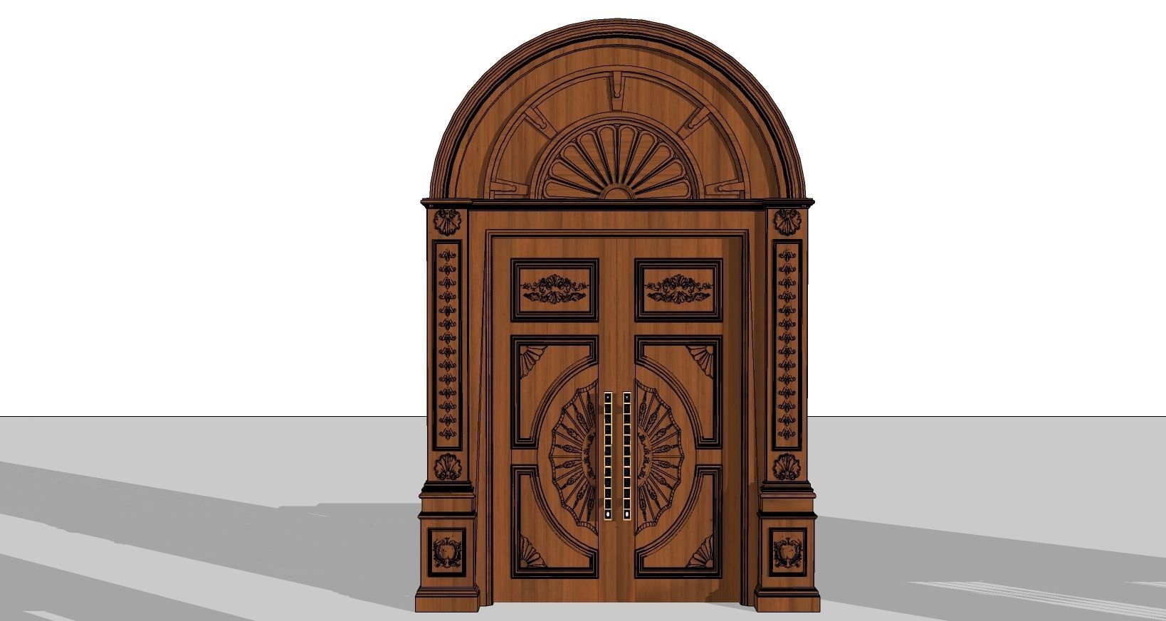 Vintage door 3D model_5