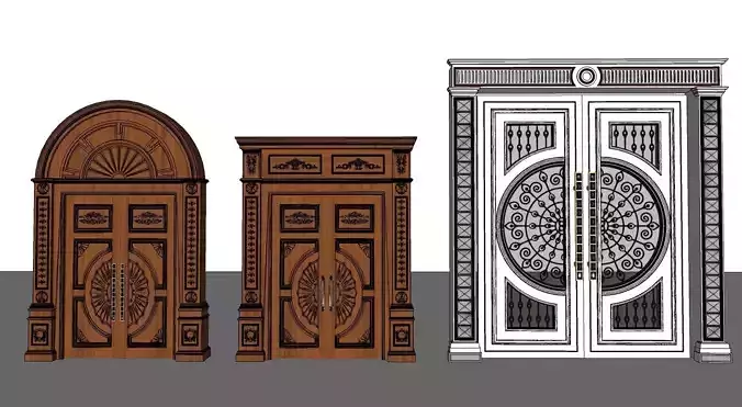 Vintage door 3D model