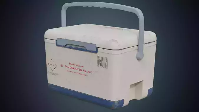 Organ Transplant Cooler 1B Low-poly 3D model