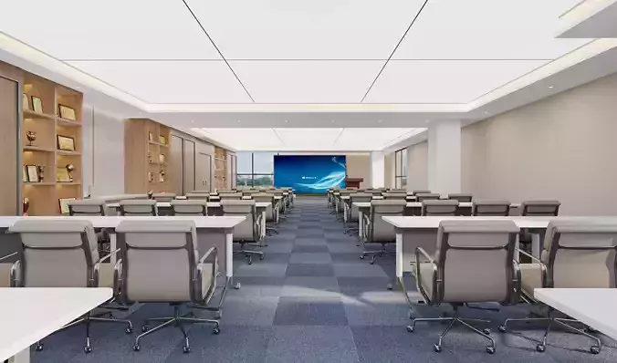 Modern minimalist conference room model