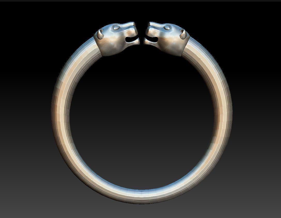 JAGUAR BANGLE 3D print model_1