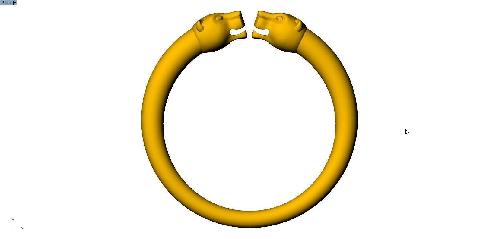 JAGUAR BANGLE 3D print model_11