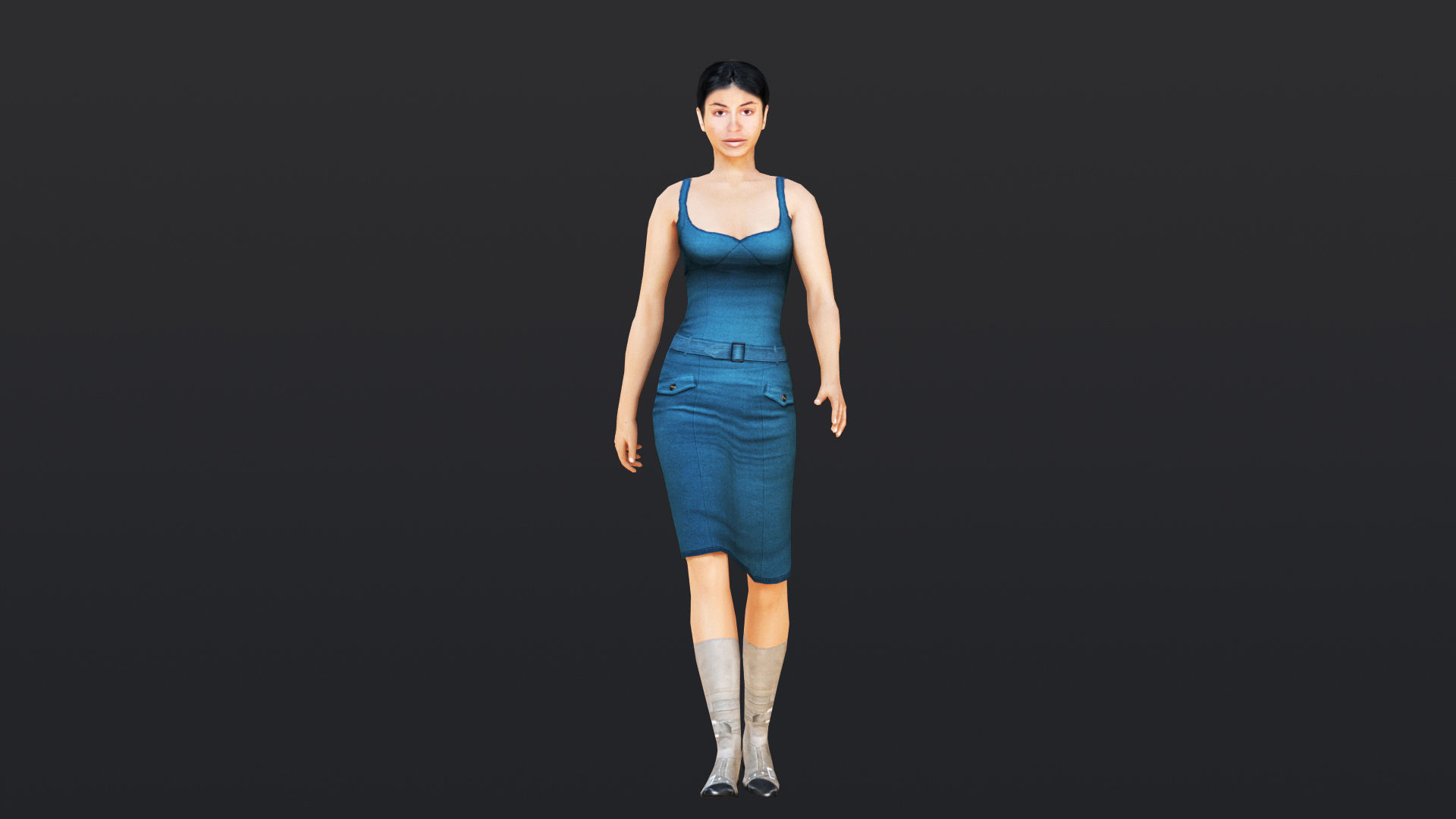 Woman 11 To 15 With 52 Animations 32 morphs 3D Model Collection_15