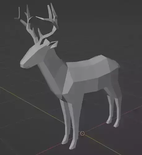low poly deer