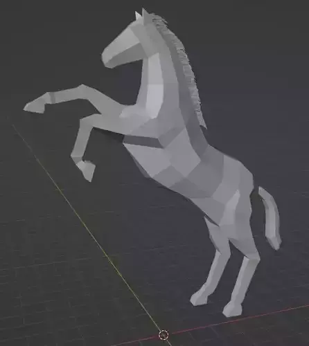low poly horse