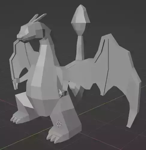 low poly charizard