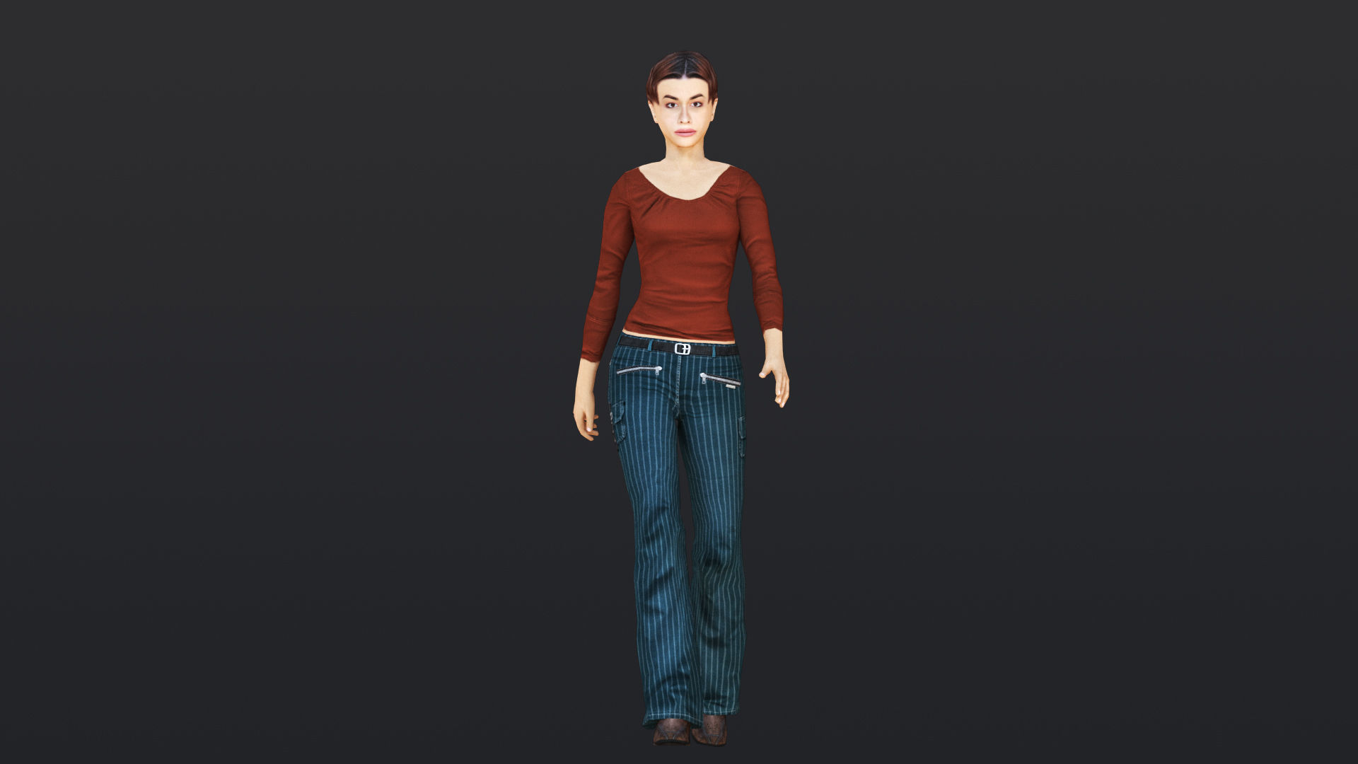 Woman 16 To 20 With 52 Animations 32 morphs 3D Model Collection_15