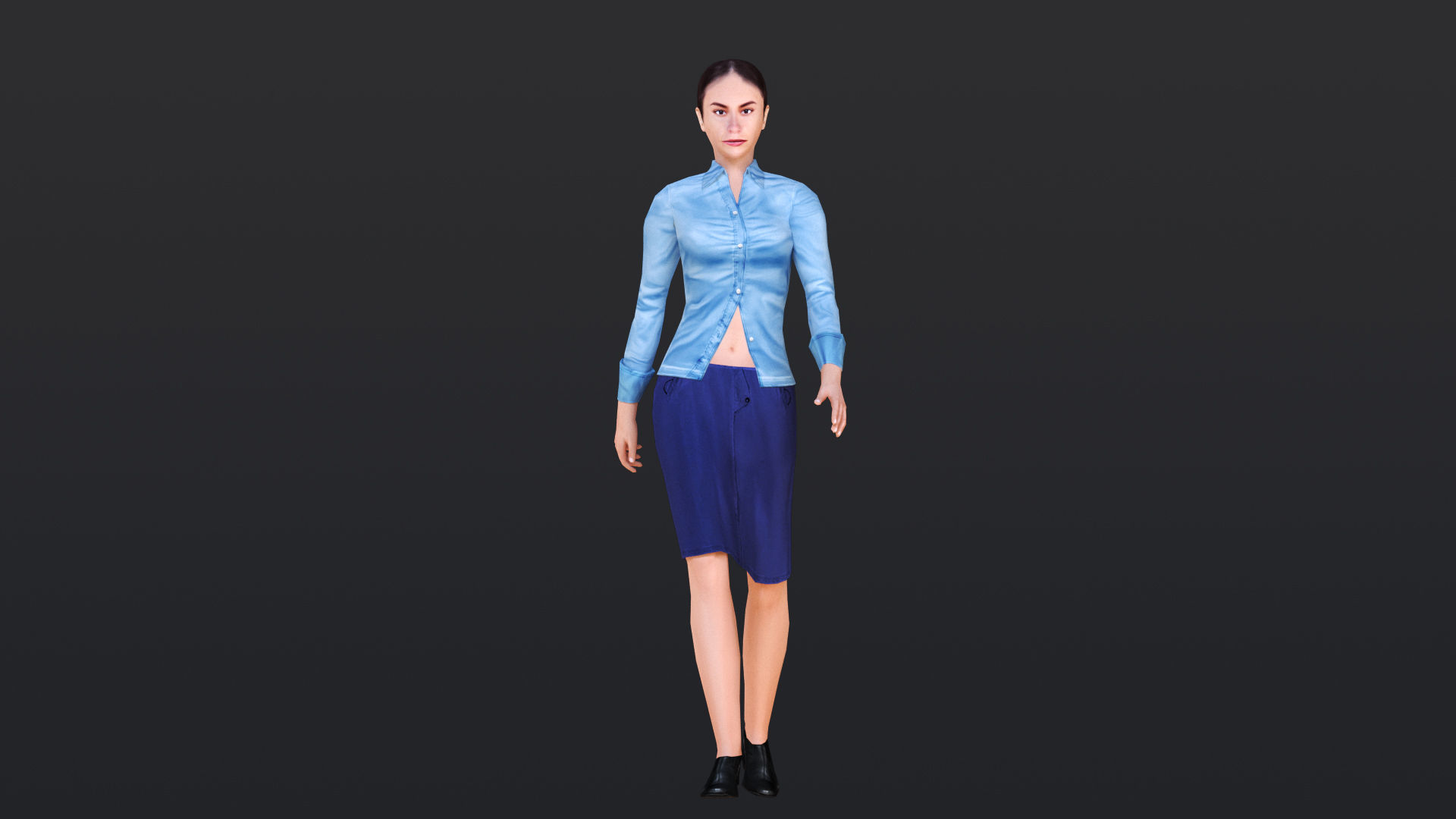 Woman 16 To 20 With 52 Animations 32 morphs 3D Model Collection_19