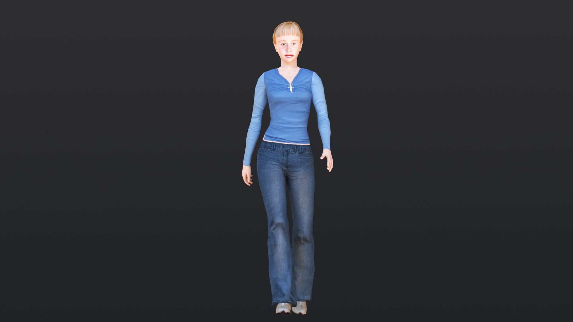 Woman 16 To 20 With 52 Animations 32 morphs 3D Model Collection_25