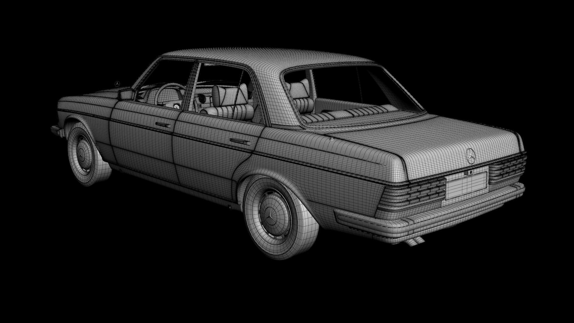 Mercedes-Benz W123 Sedan 3D model_16