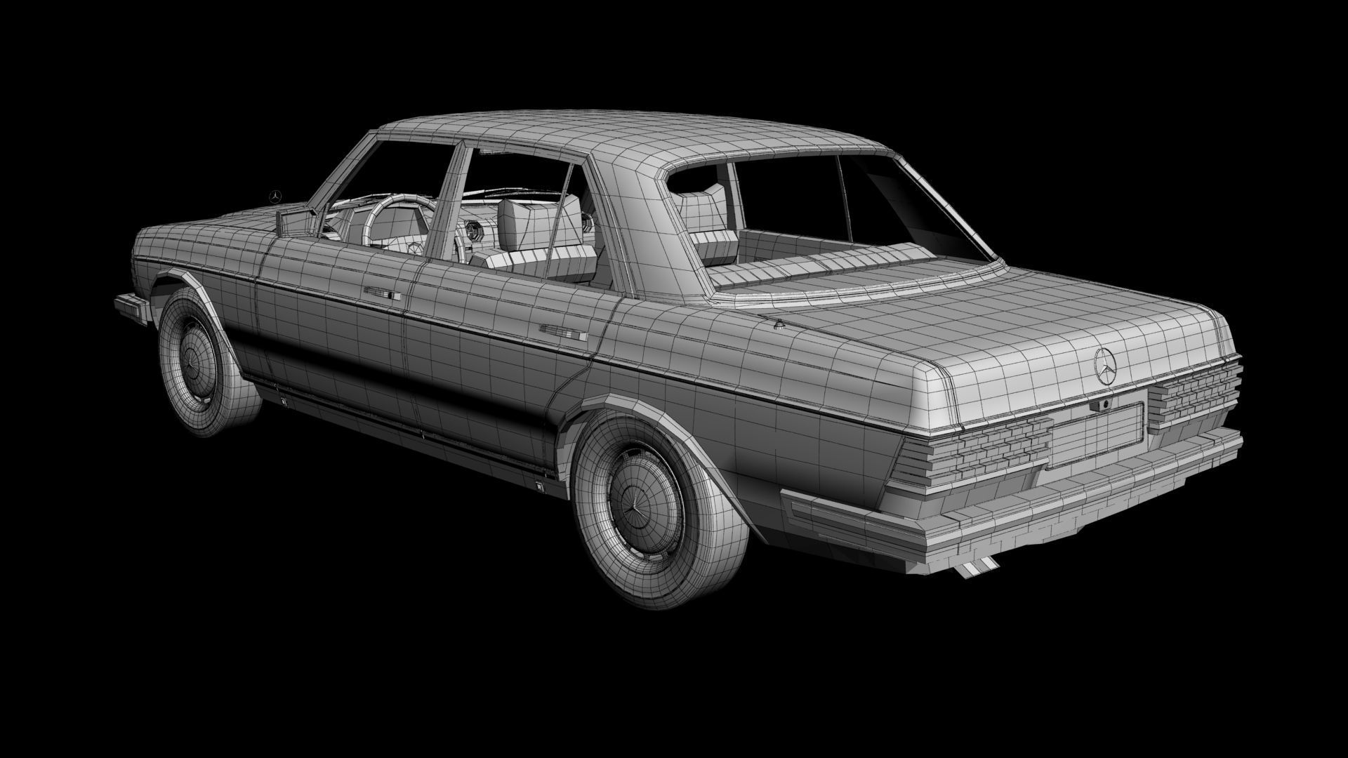 Mercedes-Benz W123 Sedan 3D model_15