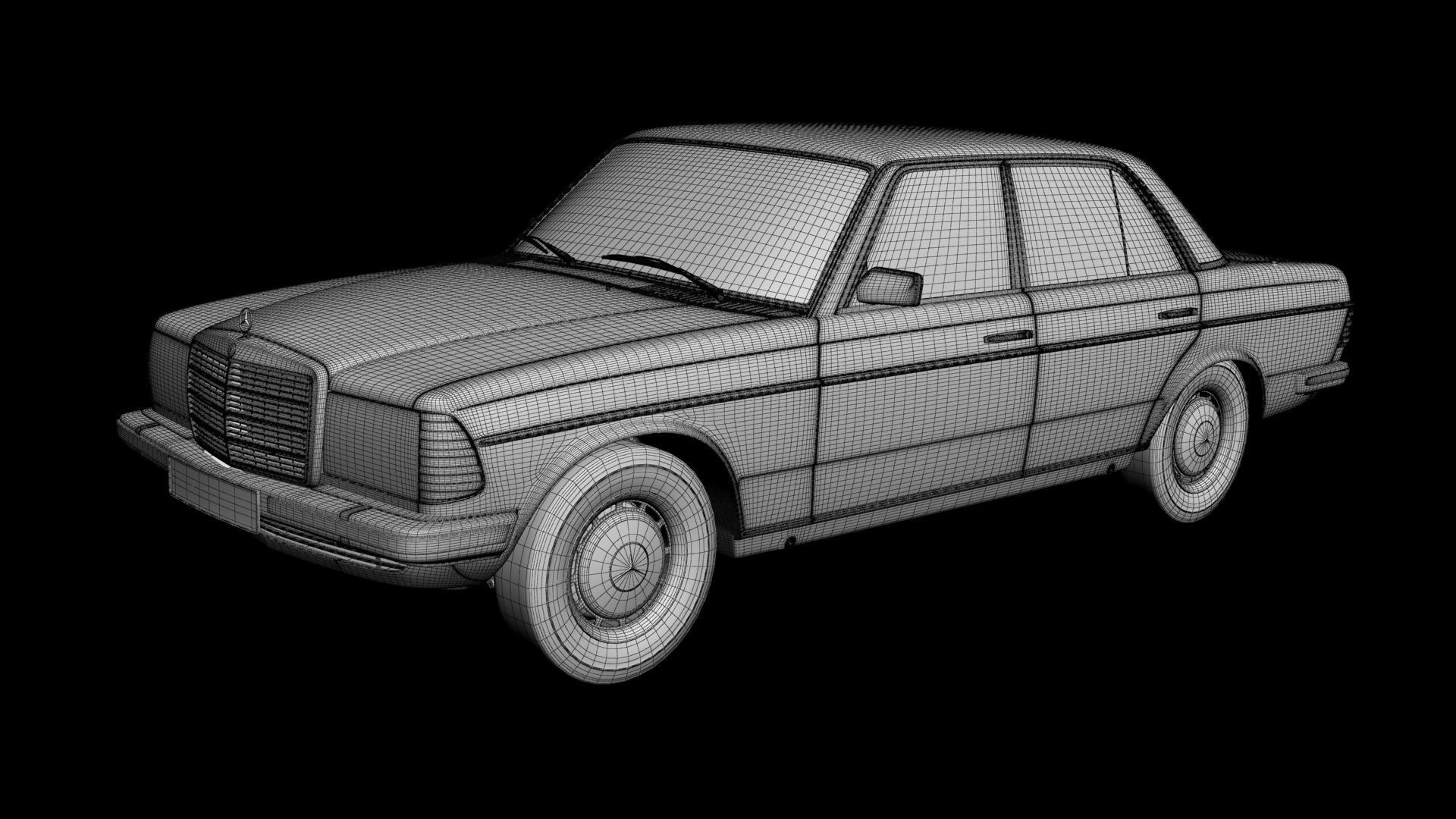Mercedes-Benz W123 Sedan 3D model_14