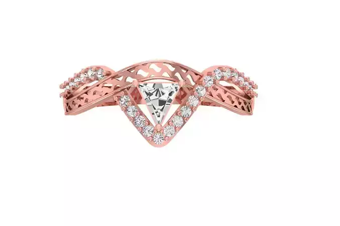 Women Wedding Engagement Triangle Stone Ring