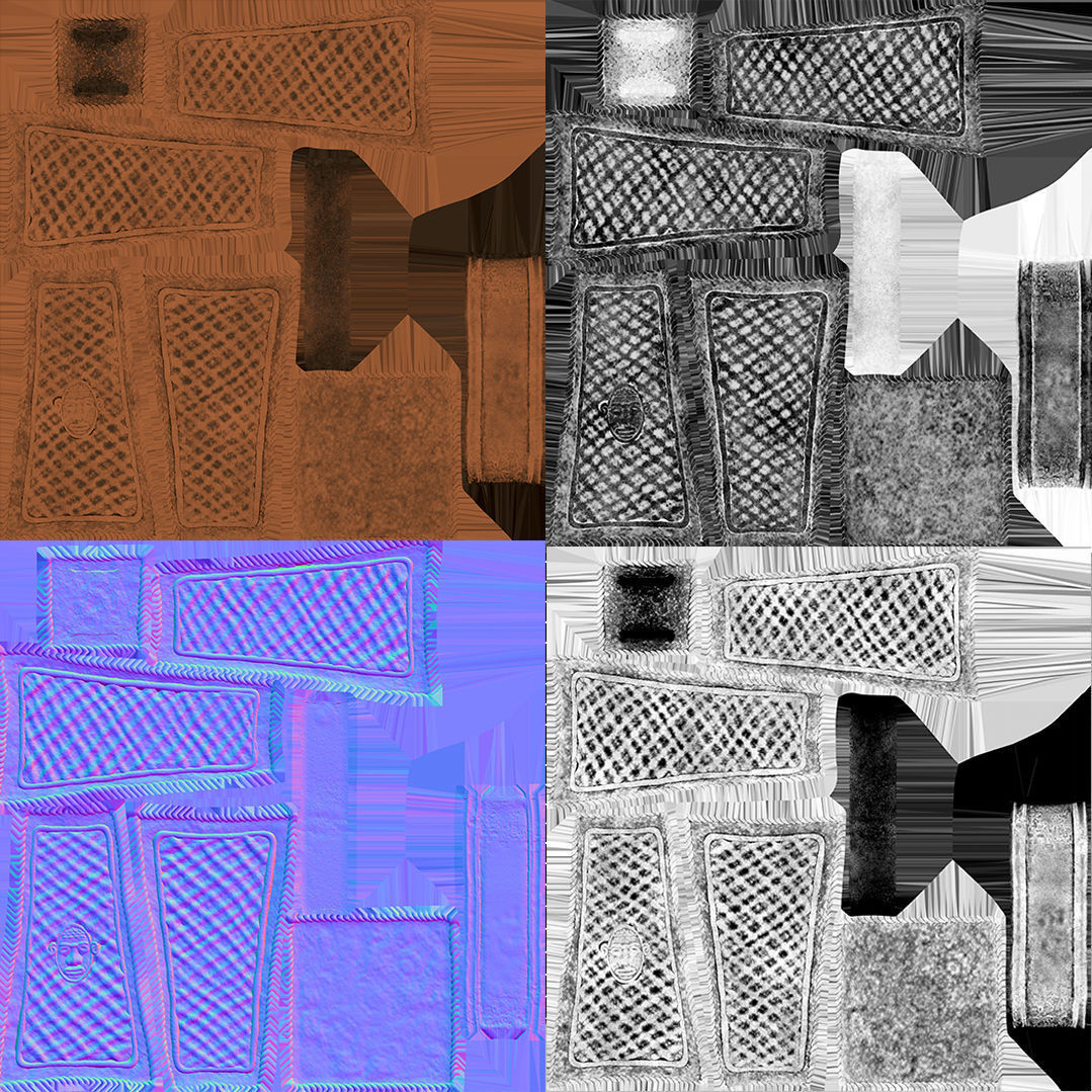 Benin bronze bell Low-poly 3D model_12