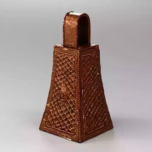 Benin bronze bell Low-poly 3D model