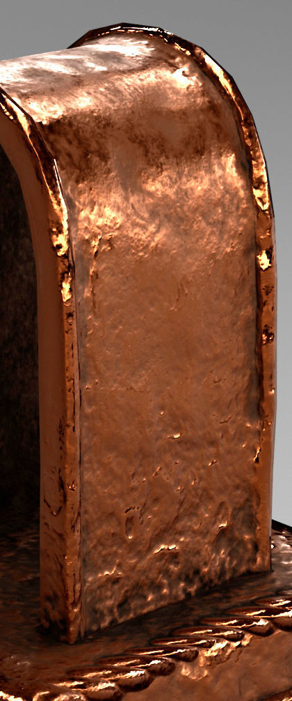 Benin bronze bell Low-poly 3D model_6