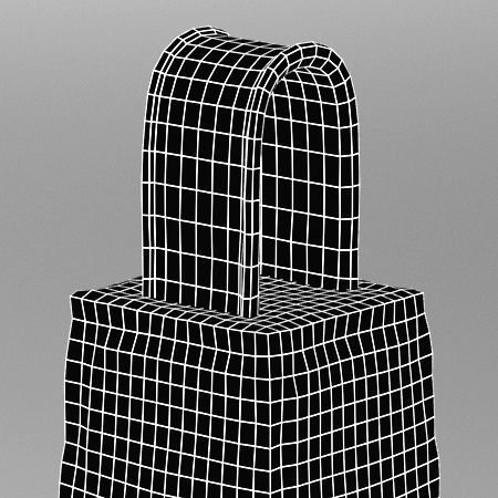 Benin bronze bell Low-poly 3D model_11