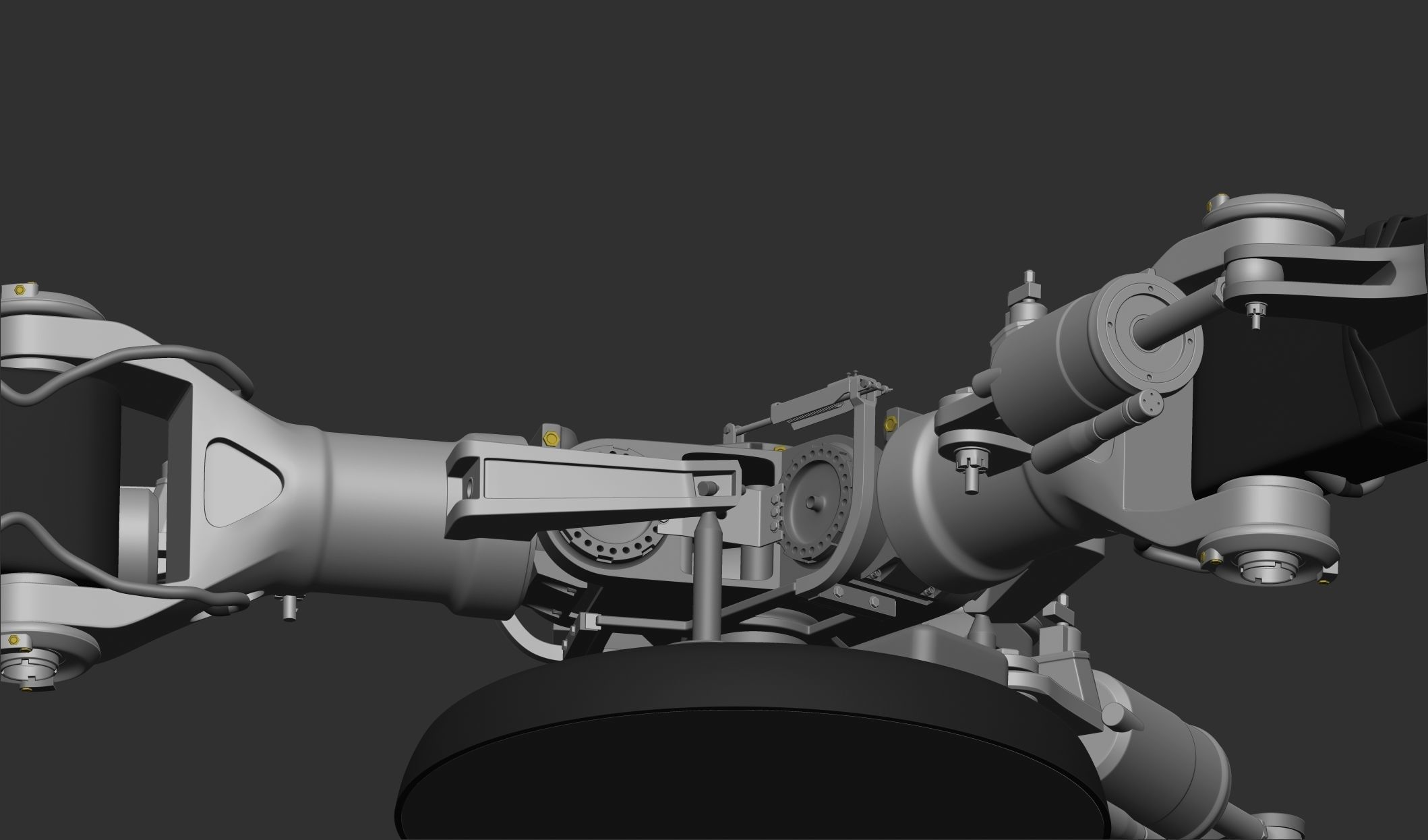 Boeing CH-47 chinook rotor system  Low-poly 3D model_5