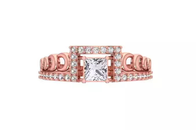 Women Wedding Engagement Princess Stone Ring